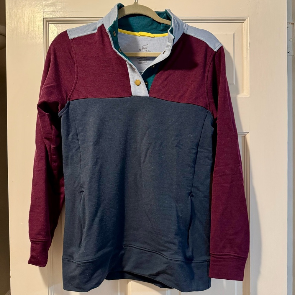 WOOLX Colorblock Snap Pullover - Picture 2 of 5